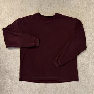 YoungLA Men´s Cloud Burgundy Marron Soft Loungewear Sweater Size M